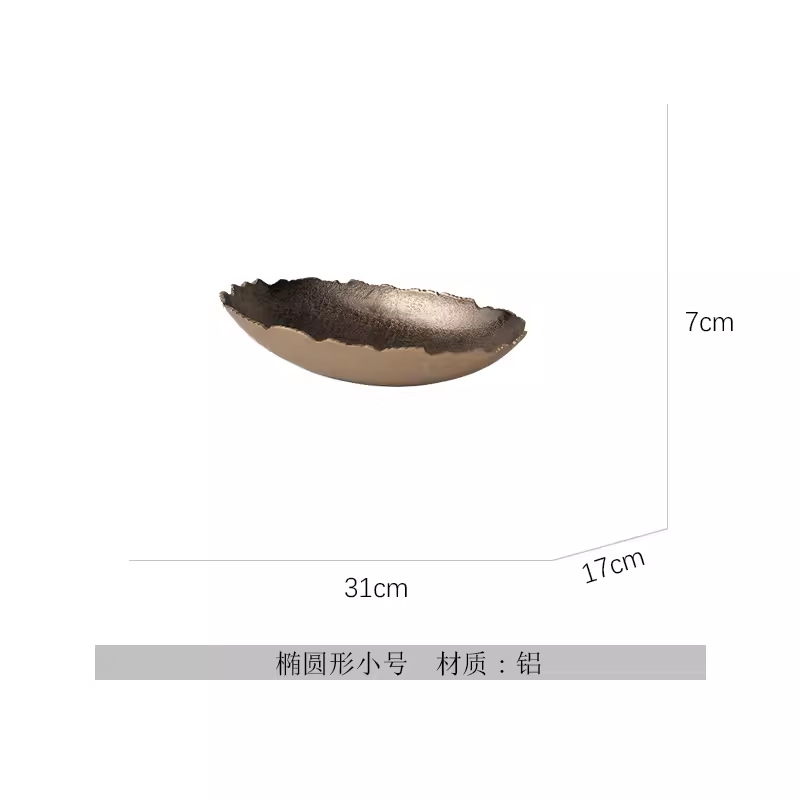 Lujo ligero indio, simple, aluminio, plata, cuencos, bandejas de frutas, adornos decorativos, macetas de flores de mesa en la Sala modelo