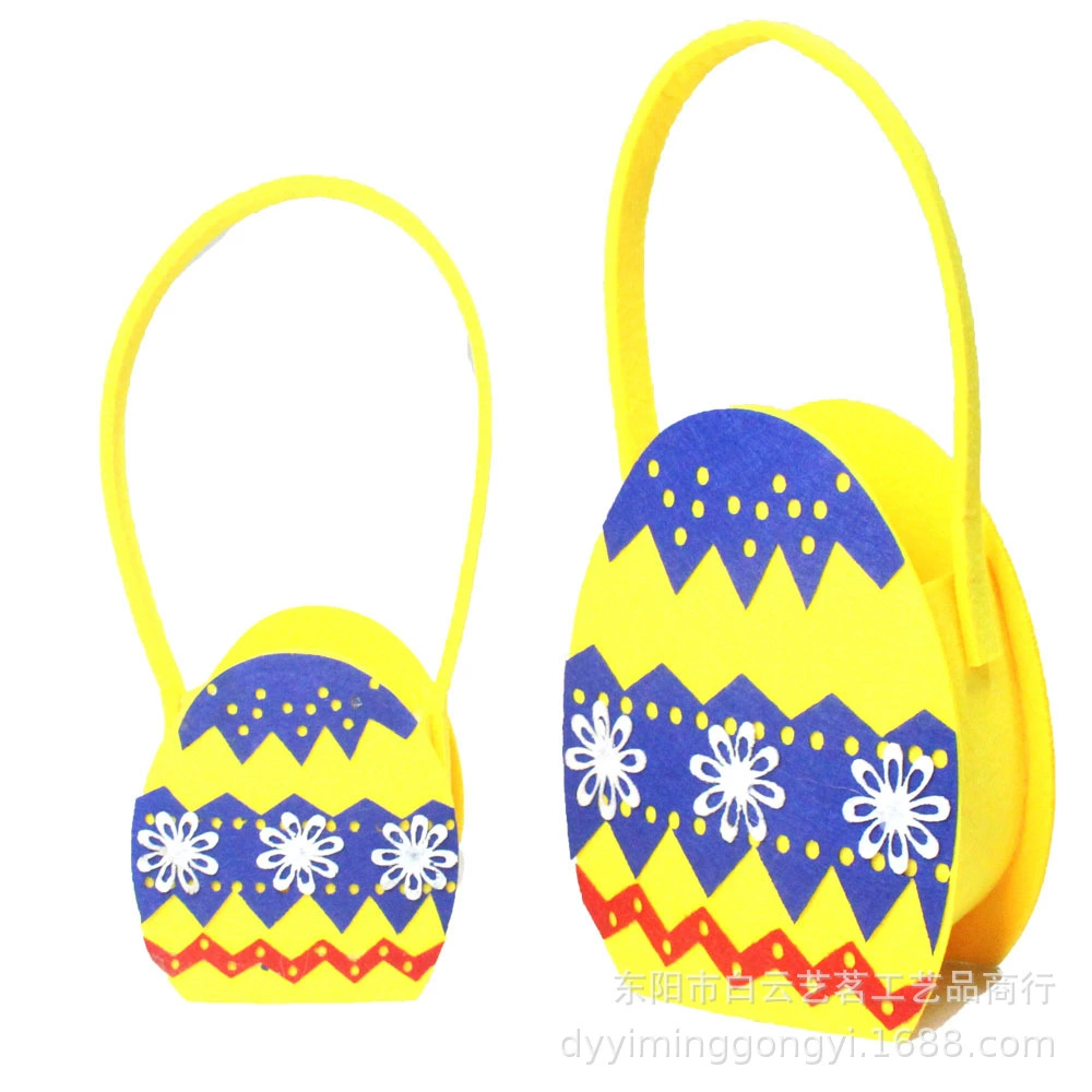 Новогодняя конфетная сумка из фетра праздничная сценка decoration Пасха мультяшные яйца детский подарок конфетница