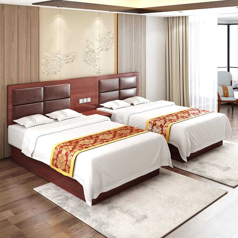 ✅ Hotel Bed, Hotel Furniture, Standard Room, Full Set of Customized Fast Hotel Apartment, Double Bed, B&B Furniture, Guest Room Special