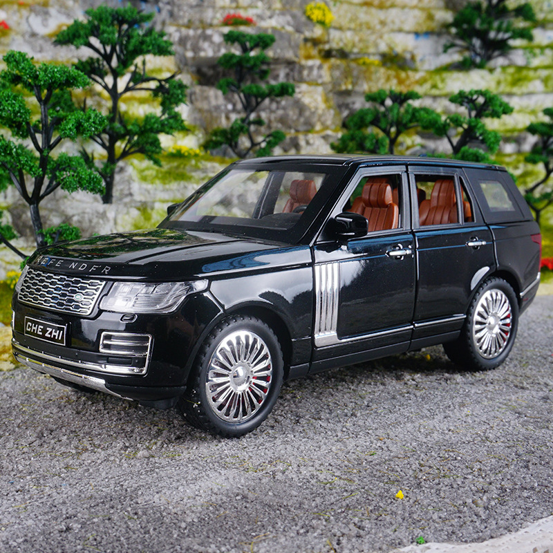 Car to 1:24 Authorized Land Rover Range Rover Metal Sound and Light Back Car Toy Simulation Alloy Car Model Collection Ornaments