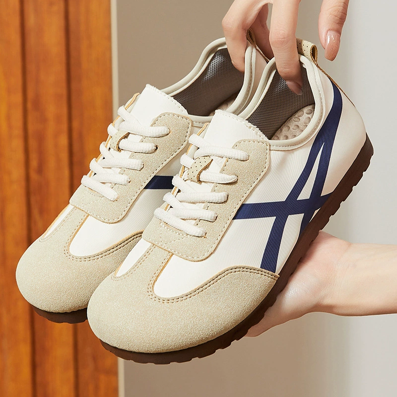 Кроссовки De Xun Shoes 2025 Весна/Лето Новые Универсальные Женские Мягкая Подошва Нескользящие Повседневные Спортивные Белые Кроссовки.