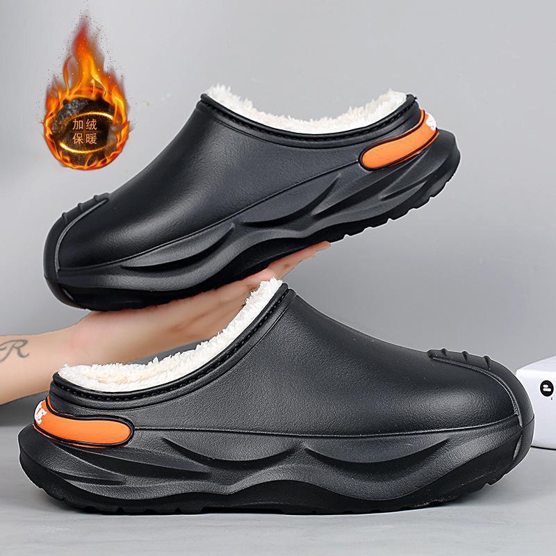 Botas de invierno de algodón para hombres, sensación de mierda para hombres, calor, impermeable, antideslizante, antifría, algodón interior ligero, trapeador transfronterizo