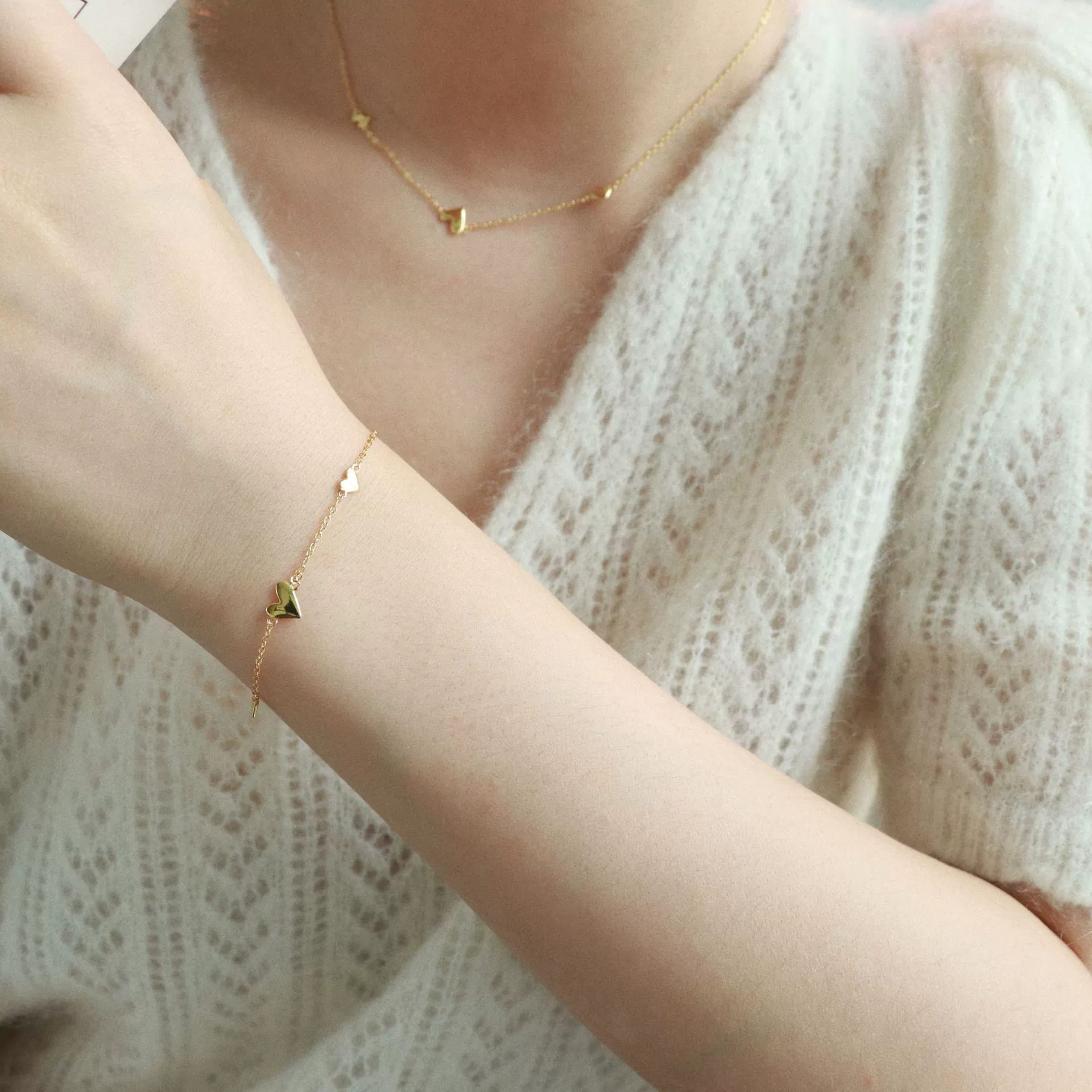 Простой универсальный браслет из титановой стали с сердцем, Женский изысканный свежий стиль, студенческий браслет лучшего друга, европейские и американские инсы, Винтажные Украшения