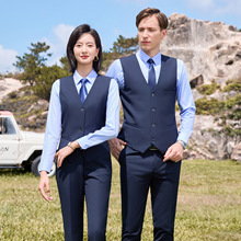 男女同款马甲教师职业装伴郎4S店商务正装马甲西服销售工装