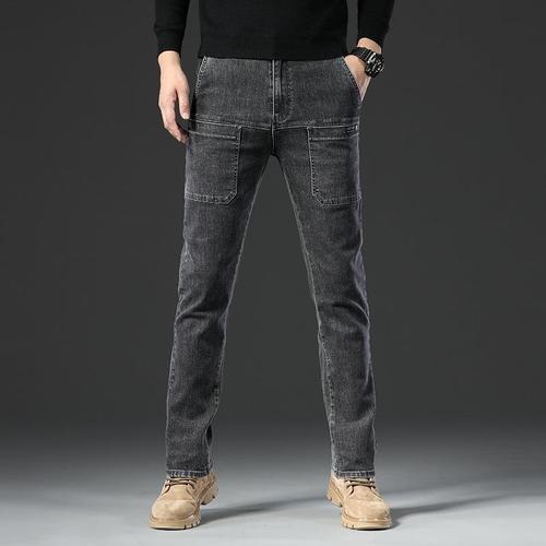 Men's New Spring and Autumn Elastic Multi-Pocket Straight Leg Personality Six-Pocket Casual Long Pants 2025