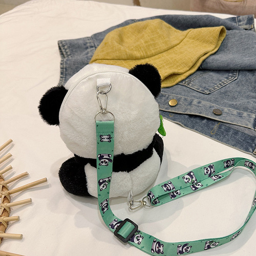 New Cute Giant Panda Doll Bag Plush Toy Crossbody Bag Women's Shoulder Ins Internet Celebrity Cartoon Bag Wholesale