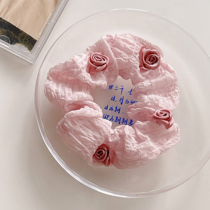 Anillo de cabello de intestino grande coreano para mujeres de alto nivel toallas cuadradas cuerdas de cabello de alta elasticidad y elásticas duraderas flojas flojas