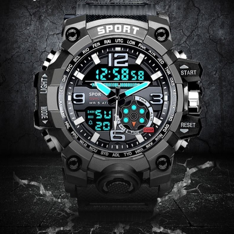 Des Sports Bloc De Couleur Boucle Électronique Hommes De Montres display picture 3