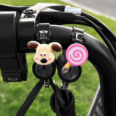 helmet lock anti-theft fixed hook – Helmet lock - black-two-pack-bald-dog-thread-candy-stick