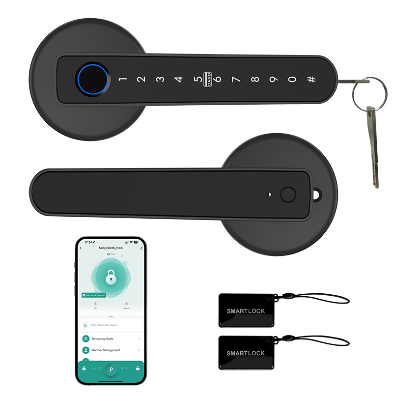 Smart Door Lock Fingerprint Password Lock Entrance Door Control Keyless Electronic Biometric Identification Household Bedroom Door Lock