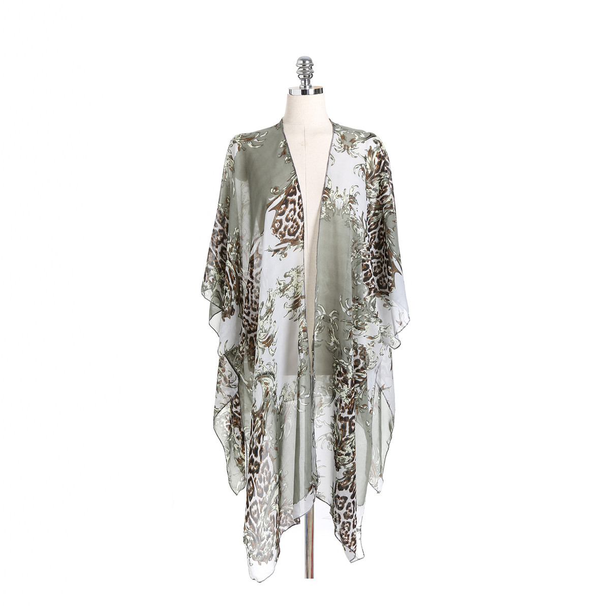 Venta caliente transfronteriza primavera y verano estilo europeo y americano corto gasa blusa de playa protección solar sombrilla kimono cardigan image 13