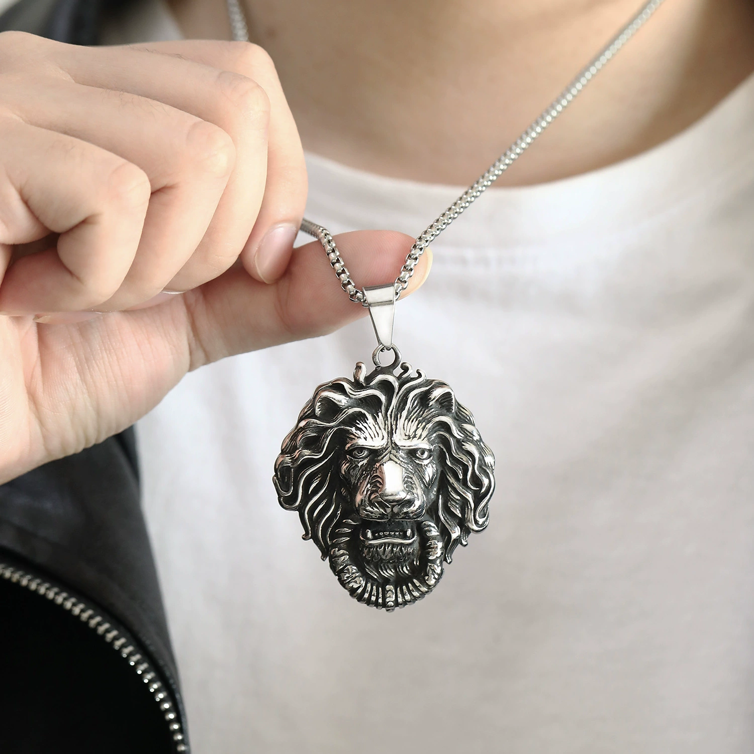 П pendant из нержавеющей стали, ожерелье в хип-хоп стиле, аксессуар, европейский стиль, панк стиль