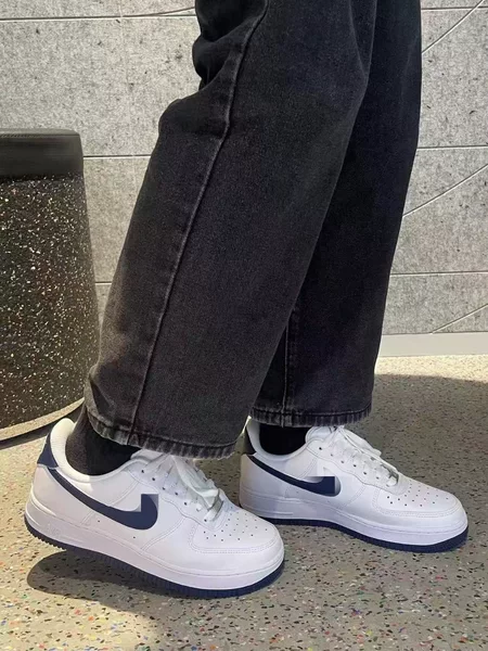 Af1 Air Force One Pure White Black Warrior Low-Top Unisex Couple Shoes Versatile Sneakers Putian Shoes Pure Original Couple Style