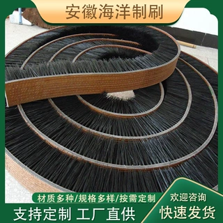 厂家生产定制工业机械皮带刷 输送毛刷 磨革机皮带刷 植毛皮带刷