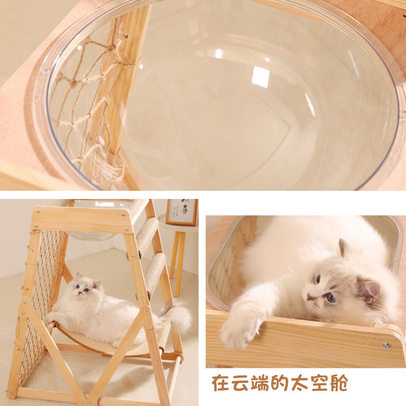 新しい木の猫は柱の猫をつかんで、猫の巣の猫の木の一体の木製の大きいサイズのジャンプ台のペットの用品のメーカーの卸売りに登ります。|undefined