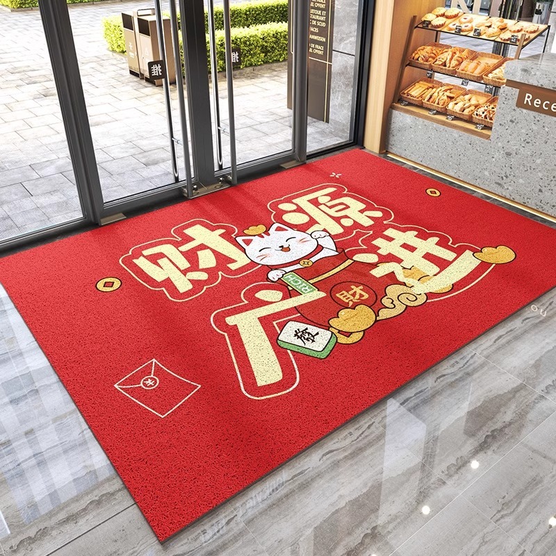 欢迎光临地毯店铺地板门口服装美容院门外丝圈迎宾地垫商用脚垫|undefined