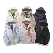 棉衣男冬季情侣连帽羽戎棉服加厚保暖二开纯色潮牌外套大码面包服