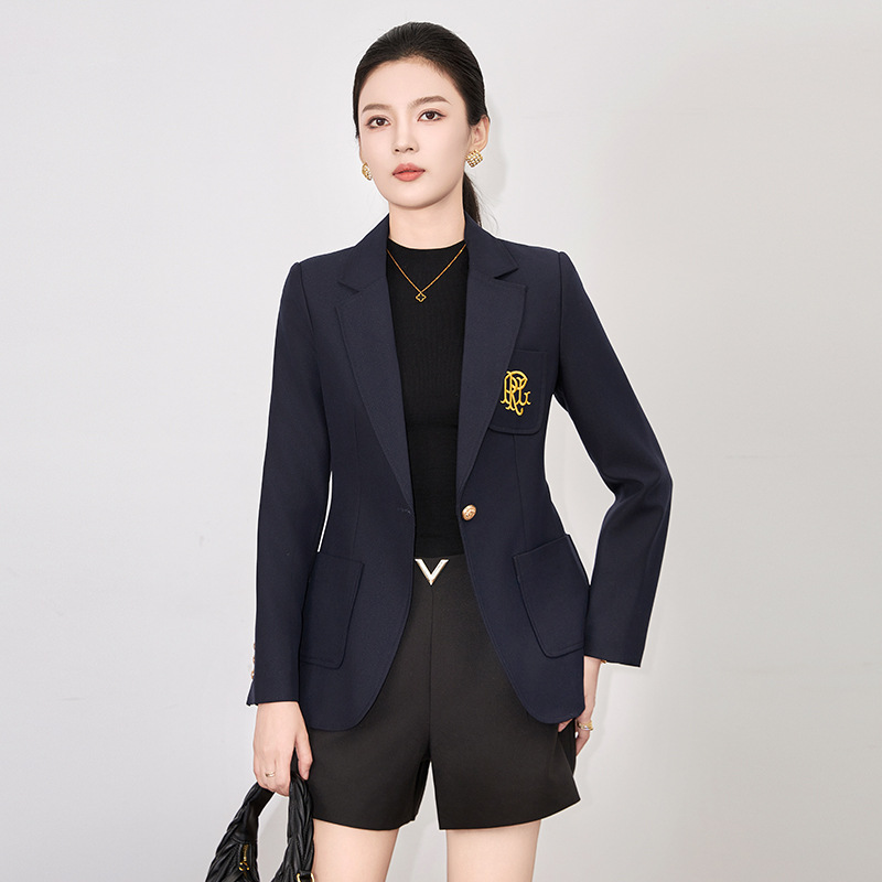 Nanyou French-Style Blazer for Women, 2026 Spring and Autumn, High-End Embroidered Blazer, High-Quality British Style Casual Jacket