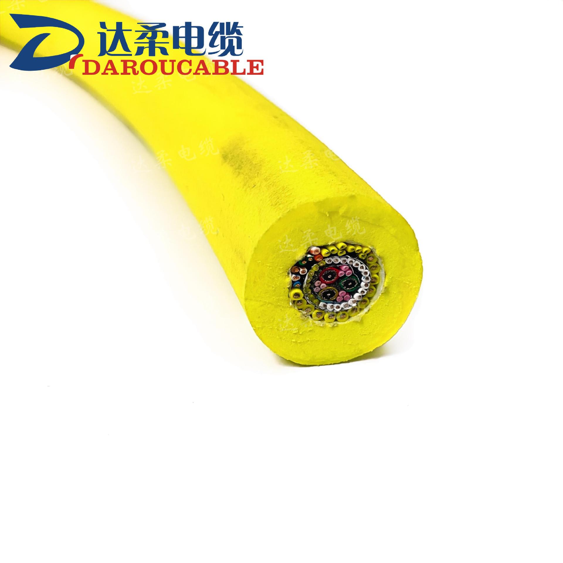 新型零浮力电缆3x16/25/35+1x10+2x2x1水下清淤机器人凯夫拉线缆