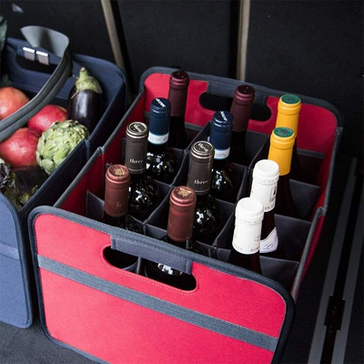 Universal 6 Bottles 12 Bottles Red | Car storage bag/box