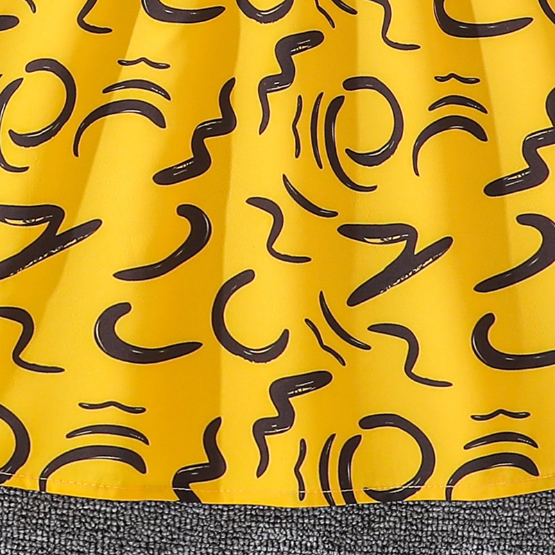 Mädchen Langarm Prinzessinnenkleid Mit Druck Für Den Herbst_voghion.com