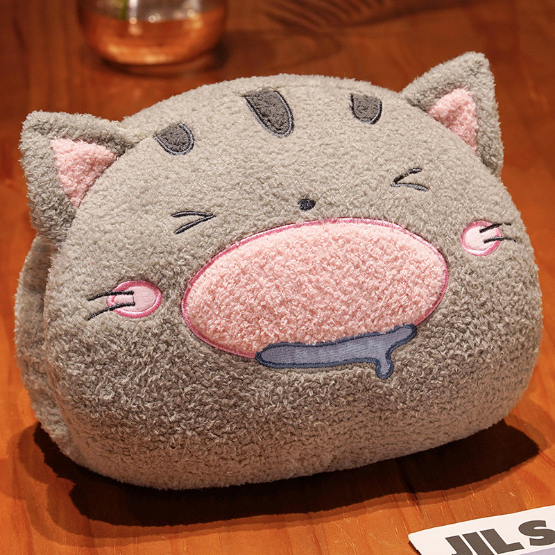 Lindo foodie de dibujos animados cálido mano almohada manta suave glutinoso casual sofá de felpa Oficina siesta chal de felpa femenina masculina