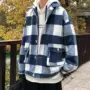 宽松格子秋冬青少年大衣