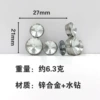 F0118 silver bottom-rhinestone Mickey head 27x21mm-with I-shaped buckle/piece