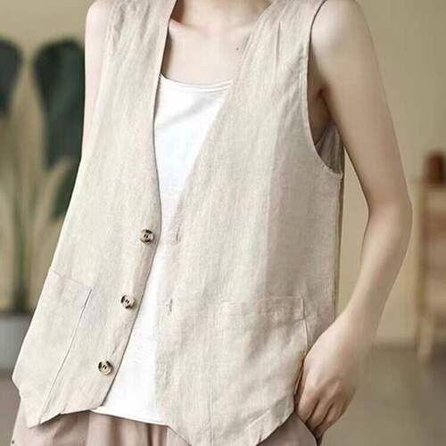 Stylish and Versatile Women's Casual Thin Vest, New Summer Top for Outdoor Wear, Fashion Short Vests for Women