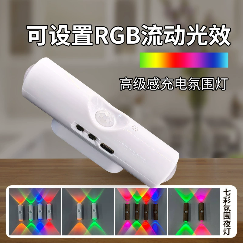 Lights, rechargeable sconce, smart physiological induction night light for bedroom for wardrobe, cat's eye, human sensor