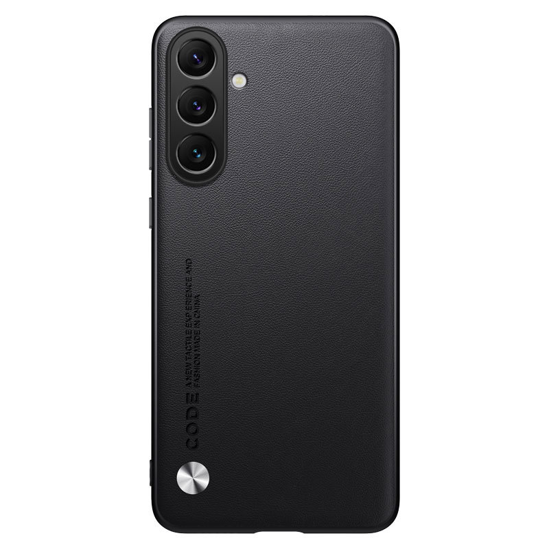 Aplicable a Samsung A56 piel de pigmento puro estuche de teléfono móvil A36 de alta gama anti huellas dactilares comerciales A26 estuche de protección de huellas de cuero