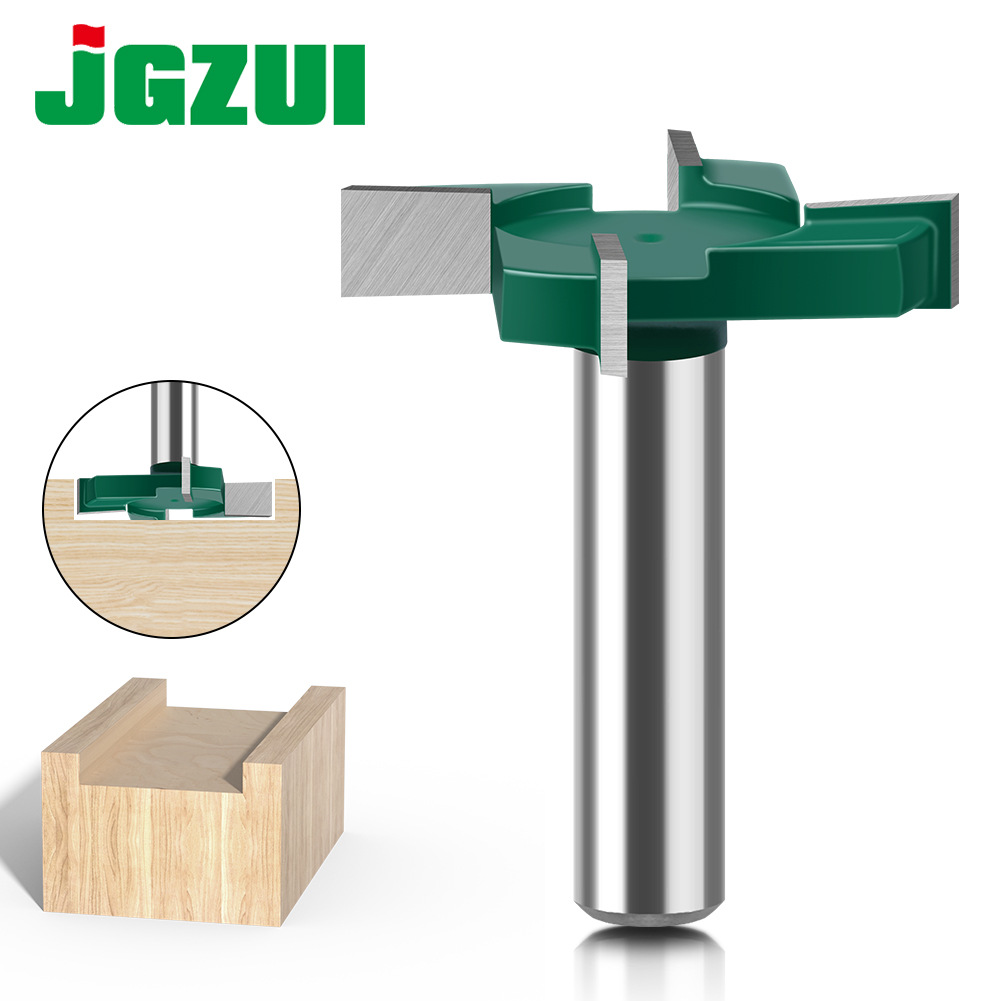 四刃T型刀清底刀开槽刀木工铣刀雕刻机刀头大直径开槽刀木工清底