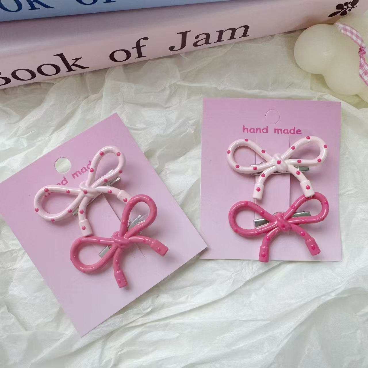 6g Weight Hair Clip Hair Accessories Type 1 Piece Quantity Cute Sweet Women's Bow Knot Plastic Hair Clip