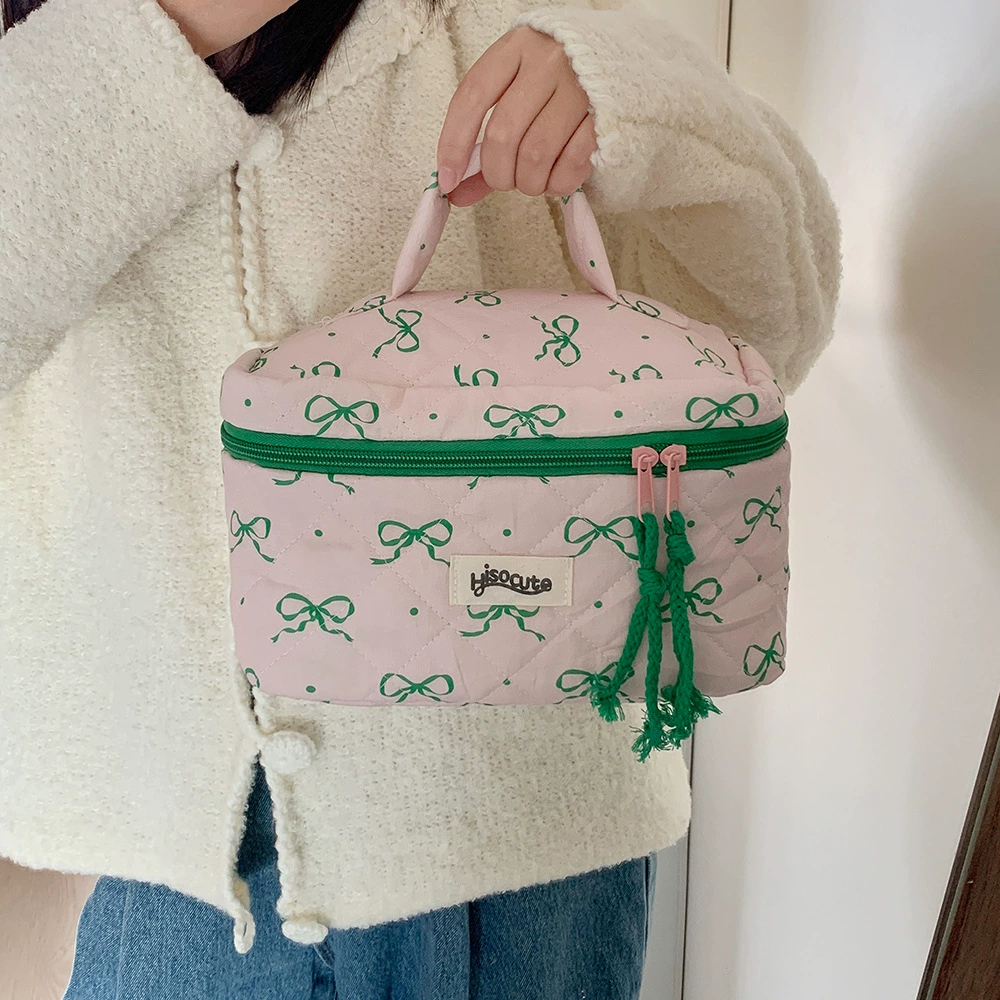 Сумка-органайзер Hisocute Cloth с бантом, ручная косметичка