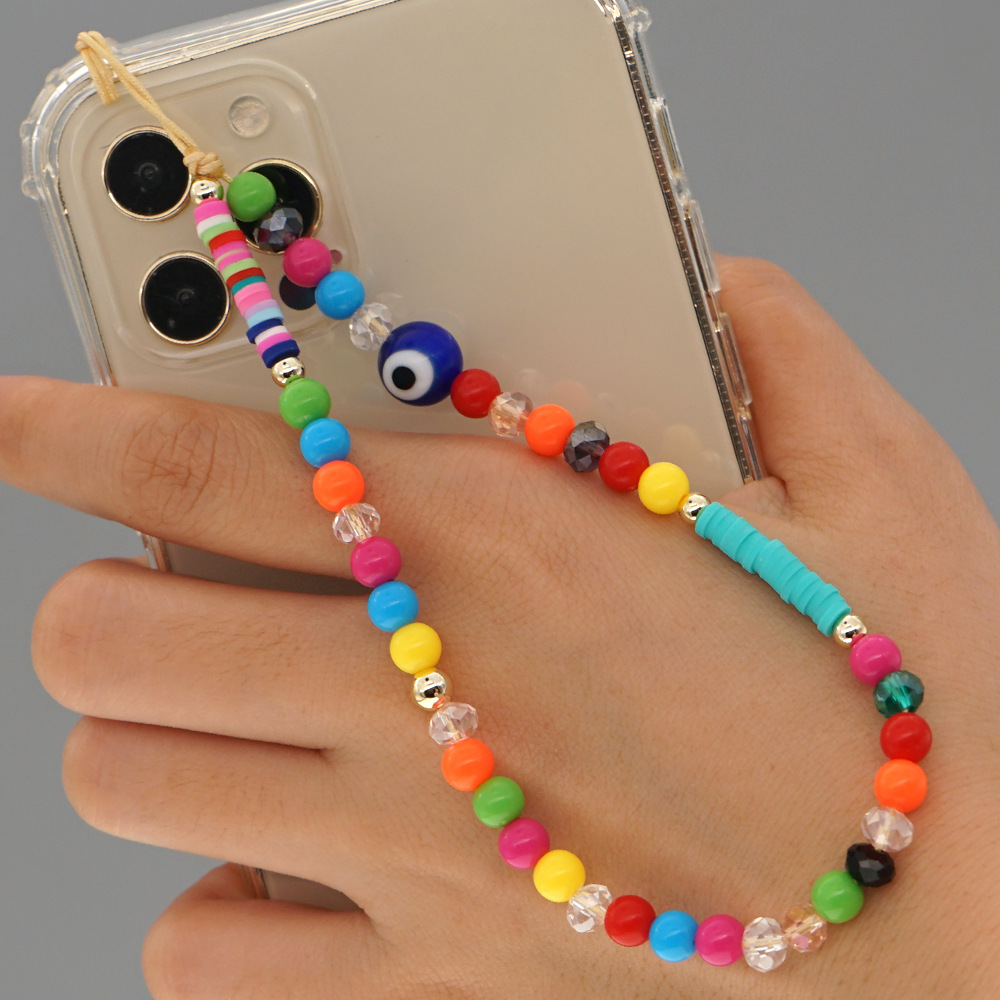 Ethnic Beads Woven Color Mobile Phone Lanyard display picture 1