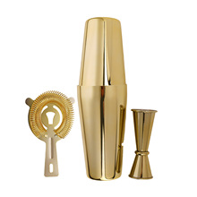 调酒器304不锈钢调酒壶量杯波士顿摇酒壶鸡尾酒调酒工具三件套