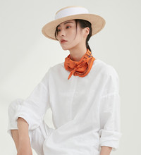 春夏新款真丝丝巾小菱形巾女士浪漫桑蚕丝围巾优雅小领巾