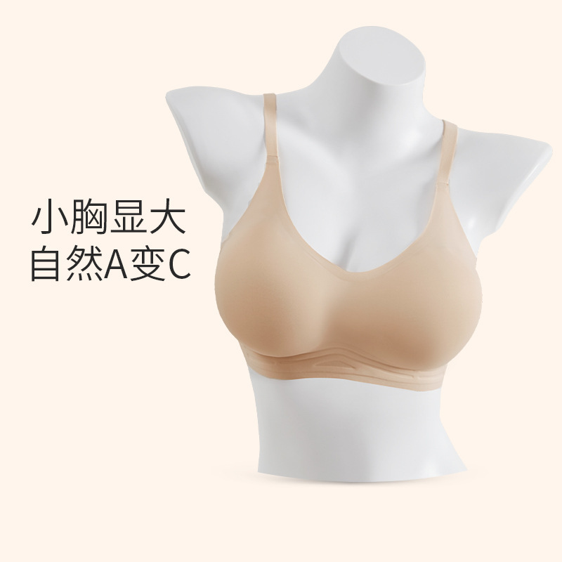 Expanded Comic Breasts, Small Breasts, Large Breasts, Comfortable Seamless Intimates for Women, Thickened Coasters, Breathable, Wire-Free Push-Up Bra