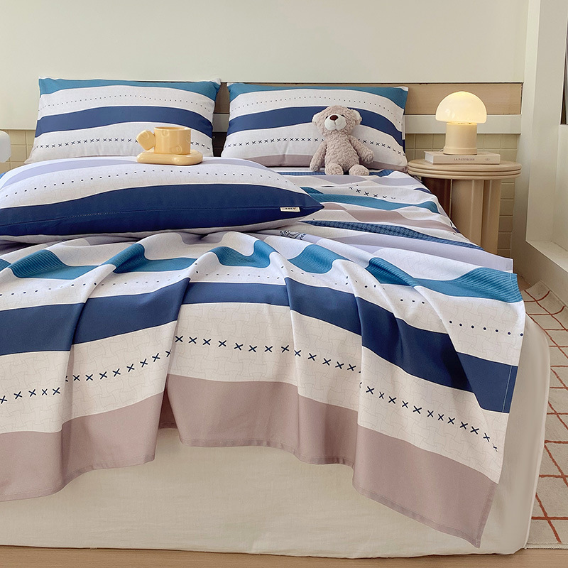 Nueva clase A algodón floral viejo y grueso sábana gruesa de una sola pieza de algodón puro 100 ropa de cama individual de dormitorio de primavera y verano de tres piezas