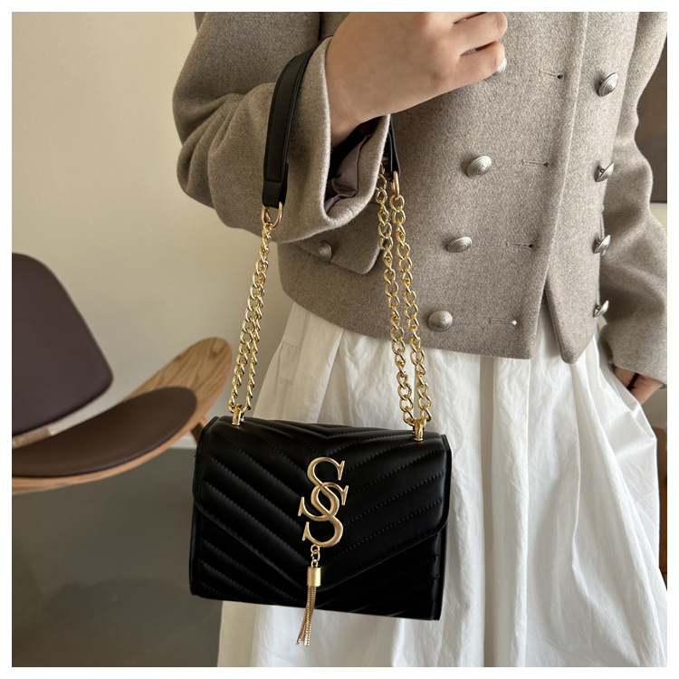 Damen Handtasche Im Western Stil Mit Kette Und Umhängefunktion_voghion.com