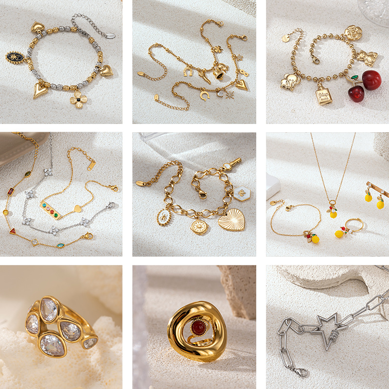 TENA joyas transfronterizas europeas y estadounidenses, brazaletes de acero de titanio universal, temperamento bohemio, brazaletes de acero de titanio no se desvanecen joyas para mujeres