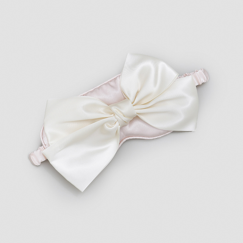 Popular princesa arco máscara de ojo de seda artificial máscara de ojo dormir sombreado máscara de ojo aliviar la fatiga ocular máscara de ojo