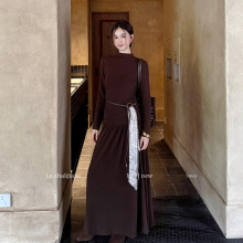 LS 优雅半高领小衫+半身裙套装 广州十三行2025秋冬新品女装22862