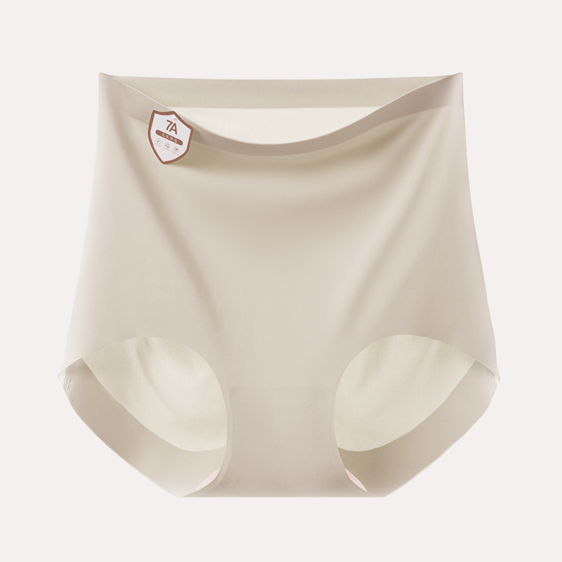 Ropa interior sin costuras, cintura alta para mujer, abdomen, nueva piel de leche, seda de hielo, pantalones cortos de cadera delgados de verano, refrescantes