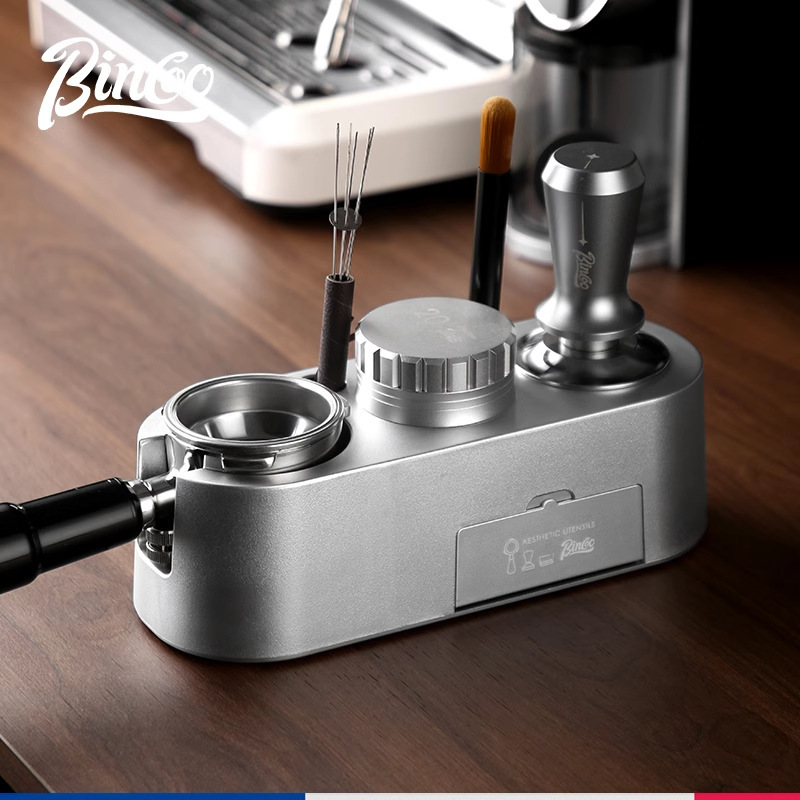 Bincoo Coffee Press Base Powder Dispenser Press Powder Hammer Three-Piece Tool Set Complete Set of Espresso Coffee Utensils Storage Bincoo Coffee Press Base Powder Dispenser Press Powder Hammer Three-Piece Tool Set Complete Set of Espresso Coffee Utensils Storage