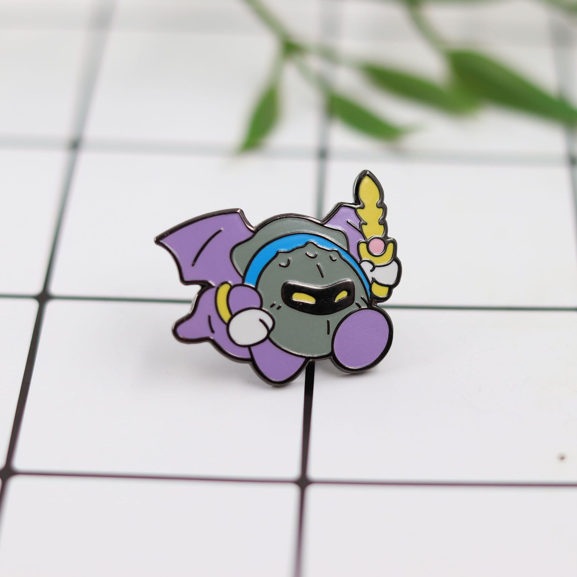 Cute metal cartoon badge