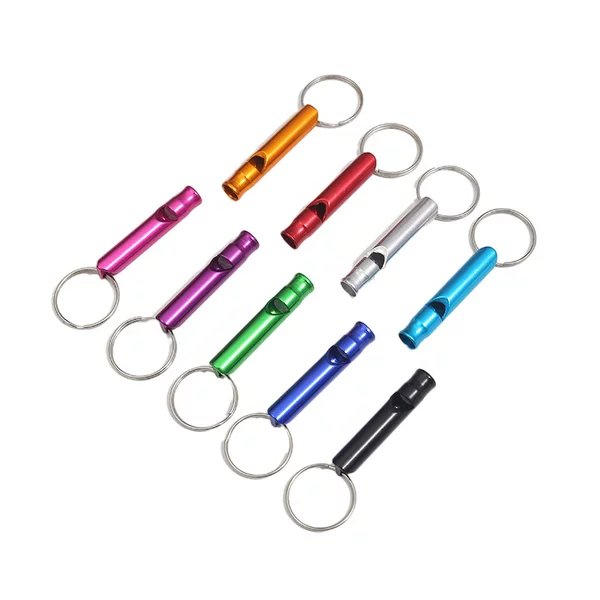 Factory wholesale outdoor aluminum alloy whistle outdoor survival referee life whistle fire training small size whistle