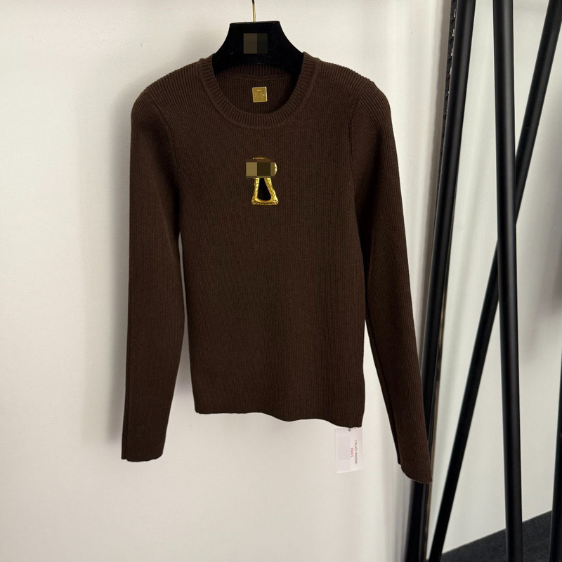 Shenzhen Nanyou Classy Export Elegant Slim and Warm New Metal Cut Out Keyhole Slim Long-Sleeved Knitwear Shenzhen Nanyou Classy Export Elegant Slim and Warm New Metal Cut Out Keyhole Slim Long-Sleeved Knitwear