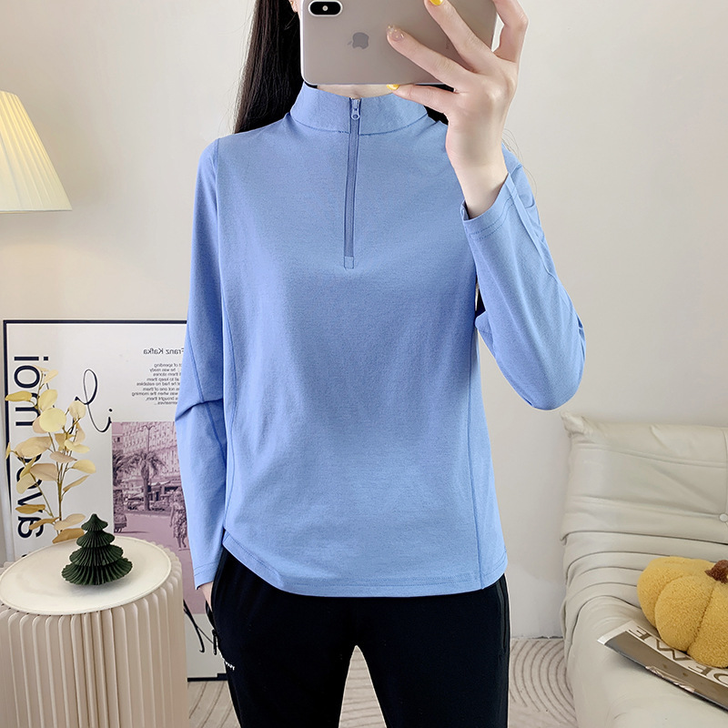 Outdoor Quick-Drying Clothing for Women, Long-Sleeved Stand-Up Collar Sports T-Shirt, Breathable, Elastic, Slim-Fitting, Running, Hiking, Fitness, Quick-Drying Top Outdoor Quick-Drying Clothing for Women, Long-Sleeved Stand-Up Collar Sports T-Shirt, Breathable, Elastic, Slim-Fitting, Running, Hiking, Fitness, Quick-Drying Top