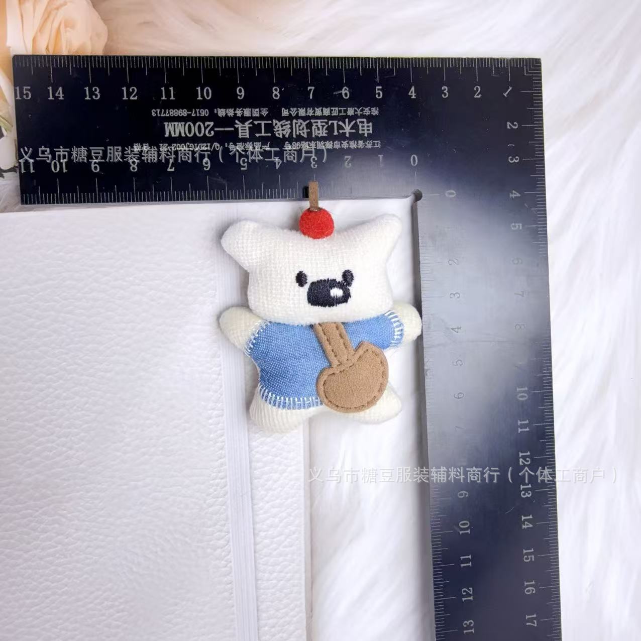 Brand three dimensional denim backpack, small bag, cloth, demi-season accessories, children's hair accessory, South Korea, with little bears 4